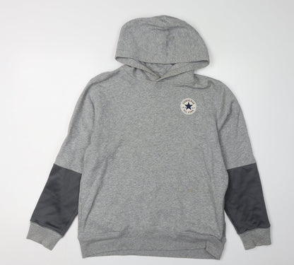Converse Boys Grey Pullover Hoodie XL Crew Neck Logo