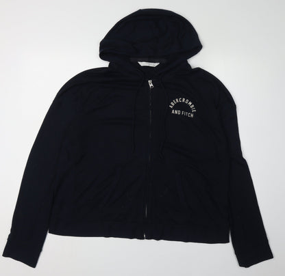 Abercrombie & Fitch Women's Black XL Full Zip Hoodie