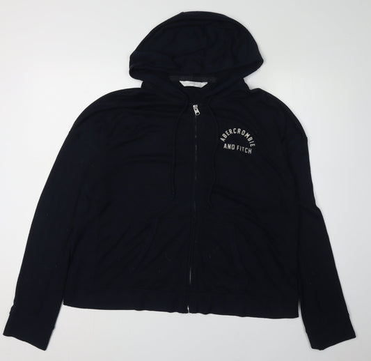 Abercrombie & Fitch Women's Black XL Full Zip Hoodie