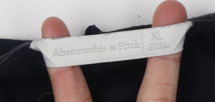 Abercrombie & Fitch Women's Black XL Full Zip Hoodie