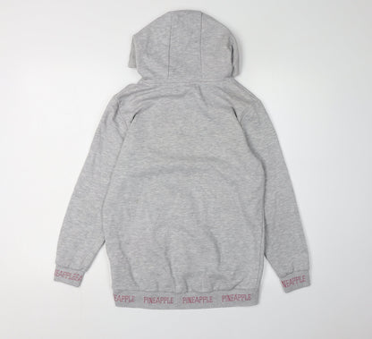Pineapple Girls Grey Pullover Hoodie, Size 9-10 Years