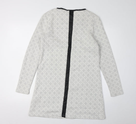 Vero Moda Women's Grey Geometric Shift Dress - Size 6