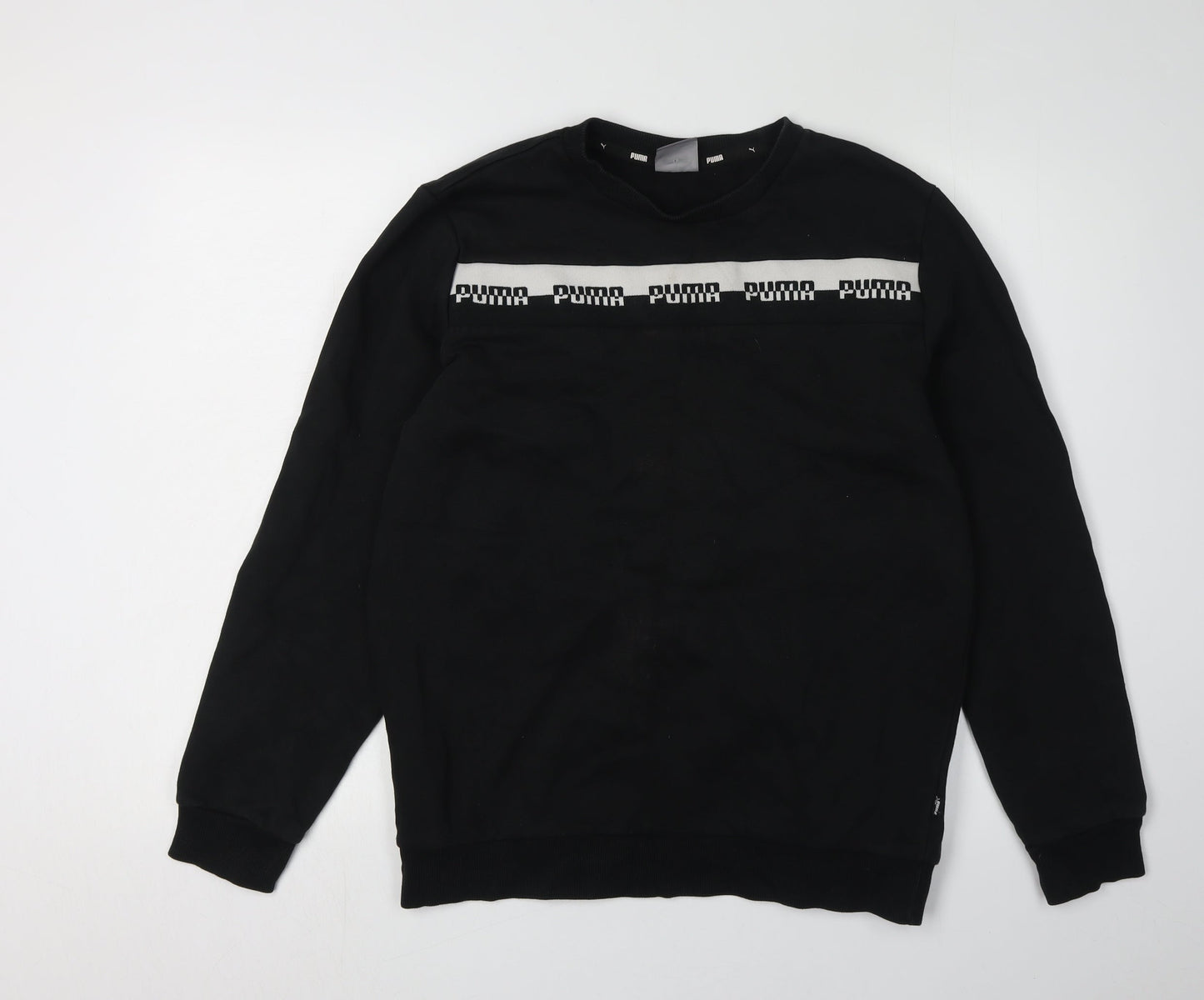 Mens UK Size M PUMA Black Pullover Sweatshirt