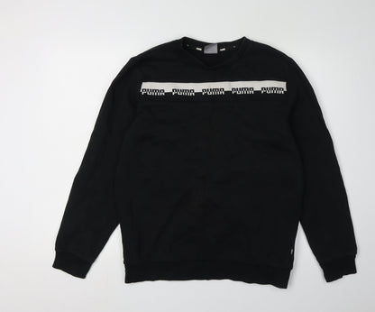 Mens UK Size M PUMA Black Pullover Sweatshirt
