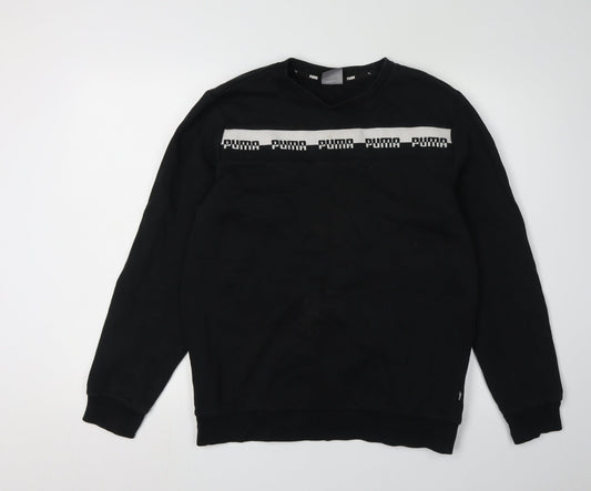 Mens UK Size M PUMA Black Pullover Sweatshirt