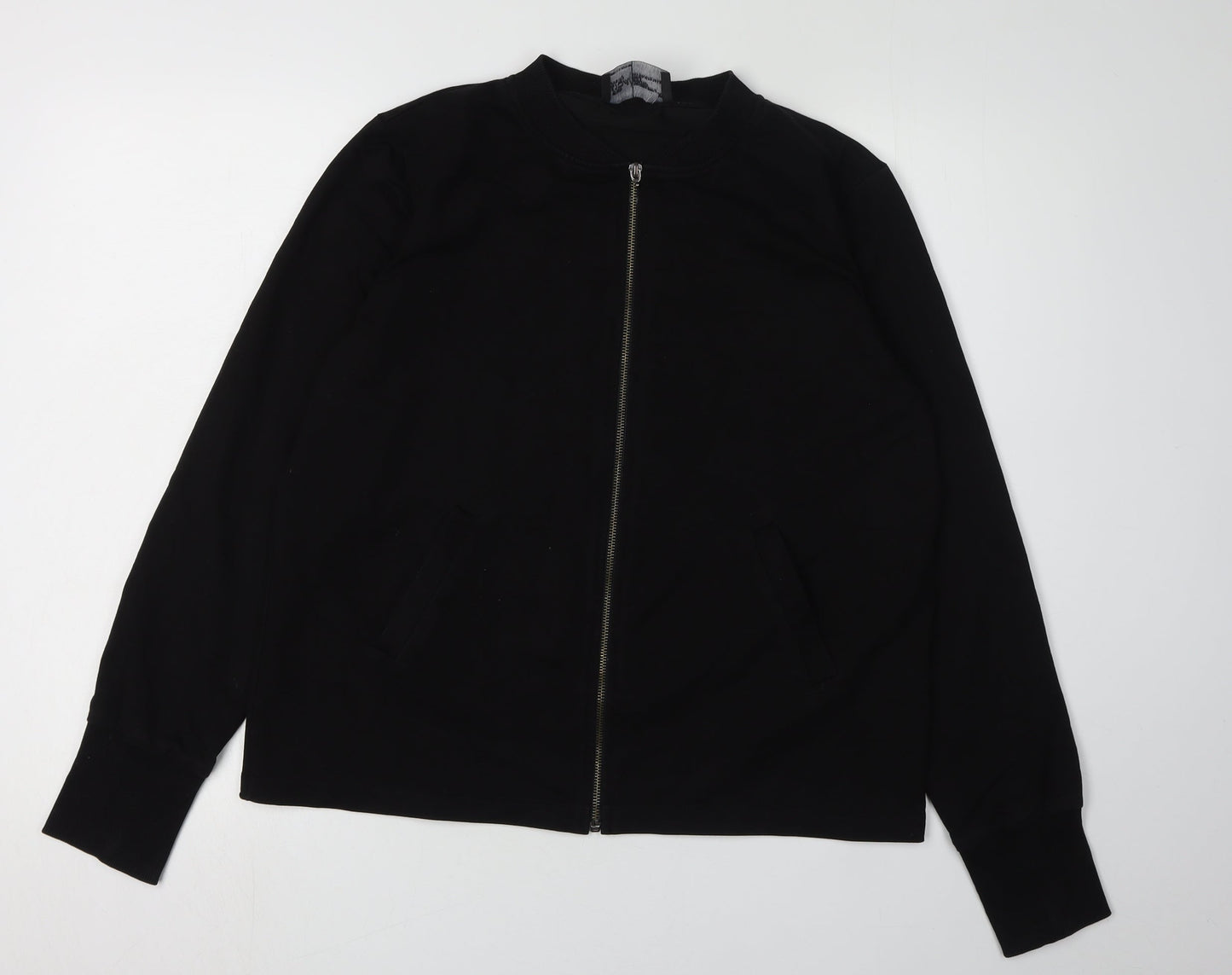 Club Moda Unisex Black XL Full Zip Hoodie with Rhinestones