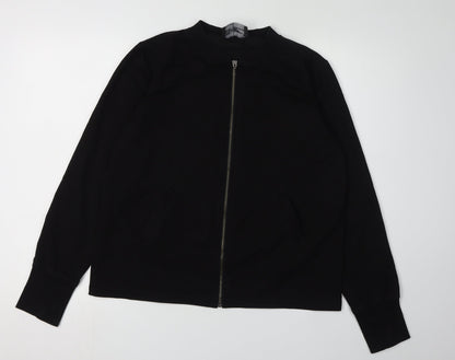 Club Moda Unisex Black XL Full Zip Hoodie with Rhinestones