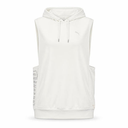 Womens UK Size 12 PUMA White Vest Hoodie