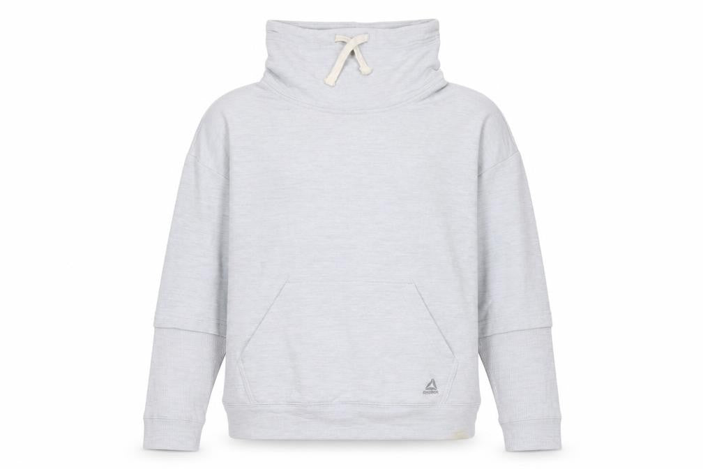 Womens UK Size 8 Reebok Grey Pullover Hoodie