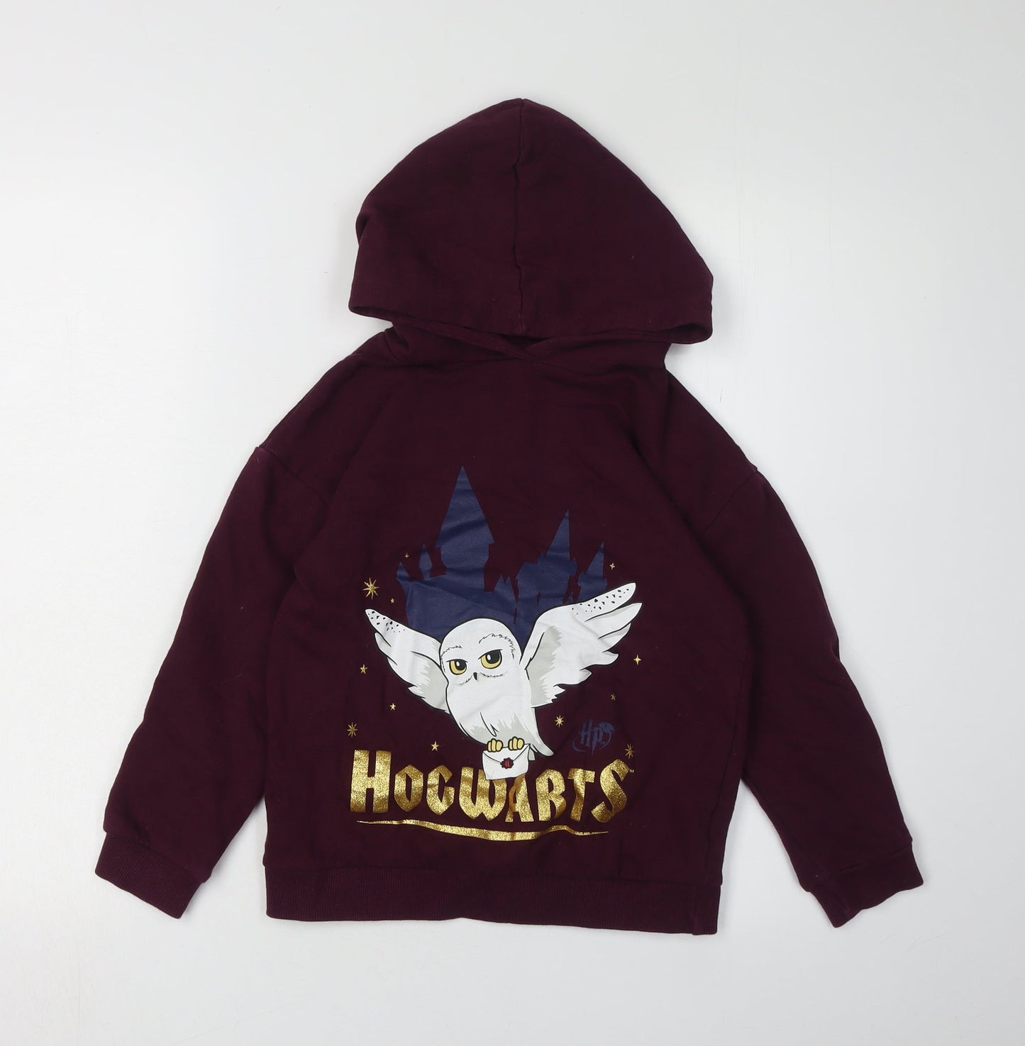 Harry Potter Girls Red Hoodie 8-9 Years Cartoon Wizard Graphic