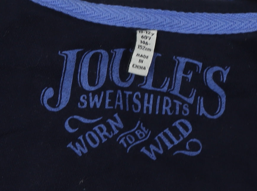 Joules Boys Blue & Grey 1/4 Zip Sweatshirt, Size 11-12 Years