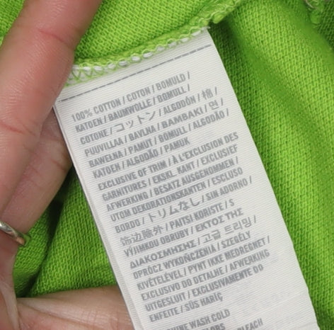 Hollister Men's Green Polo Shirt L Short Sleeve