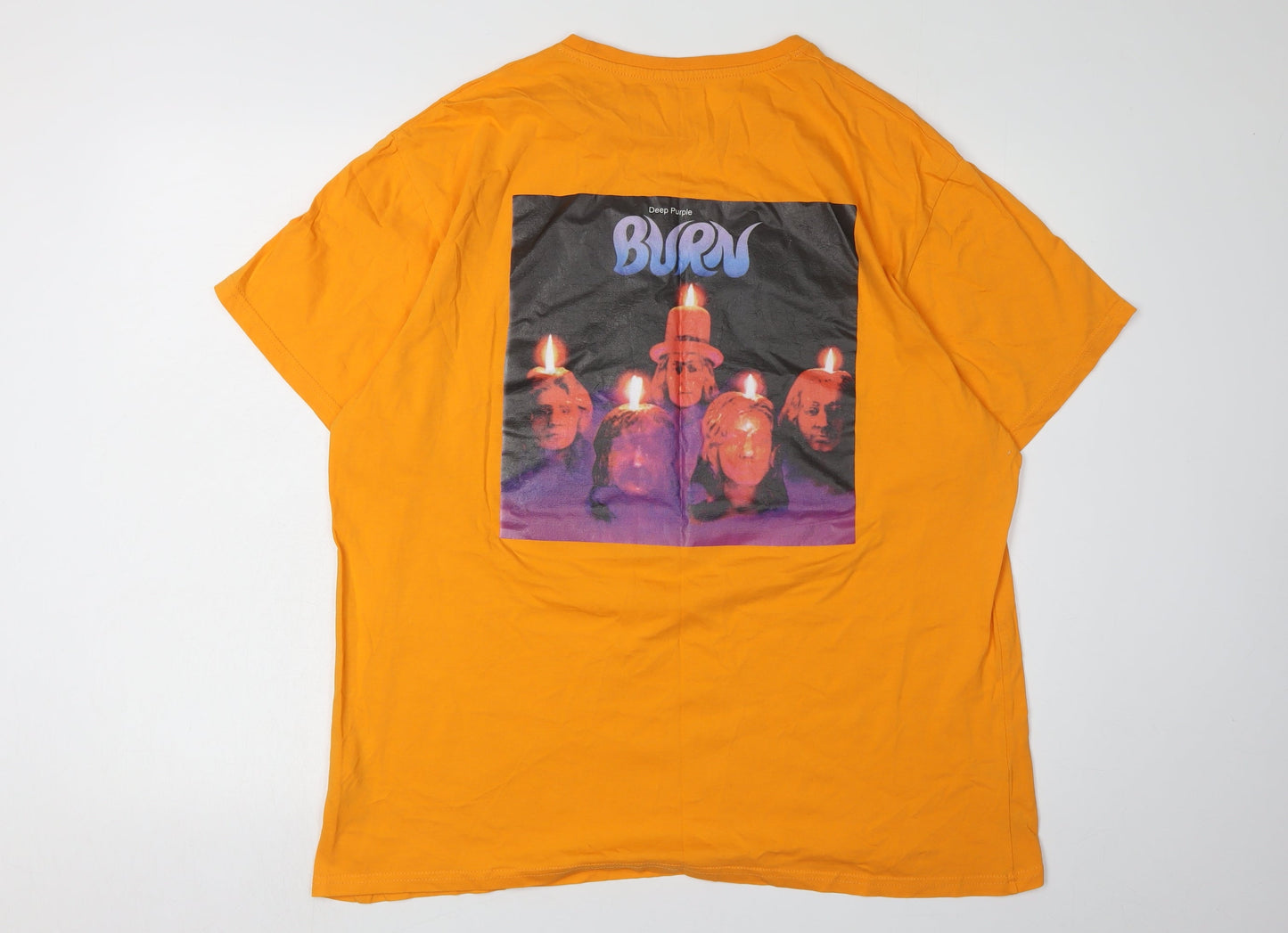 Primark Men’s 2XL Orange Music Graphic T-Shirt