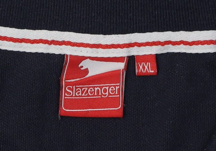 Slazenger Men's Black 2XL Polo Shirt, Short Sleeve, Logo