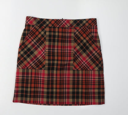 Next Women's Multicoloured Plaid Pencil Skirt Size 8