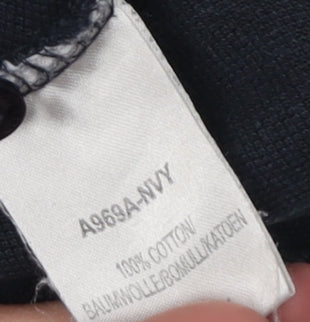 Cotton Traders Men's Black 2XL Long Sleeve Polo