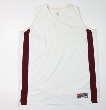 Nike Men's 2XL White Tank Jersey Style Gym Top