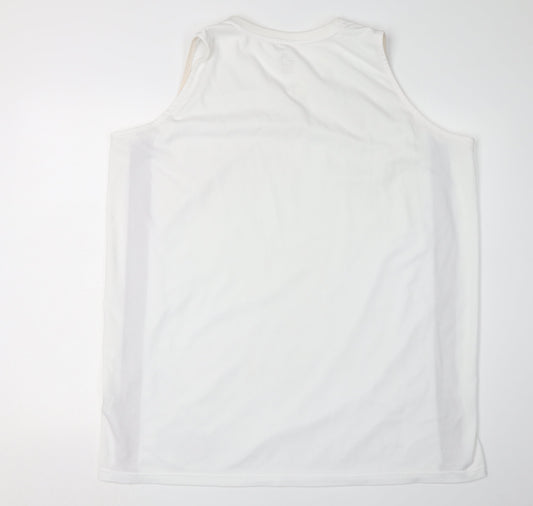 Nike Men's 2XL White Tank Jersey Style Gym Top