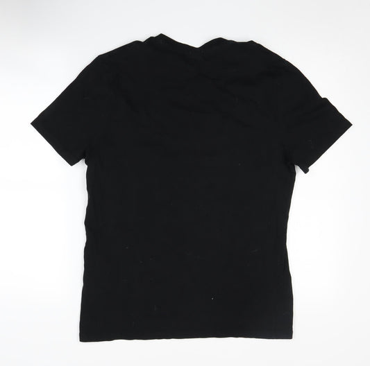 Marvel Men's Black Graphic Cotton T-Shirt Size M