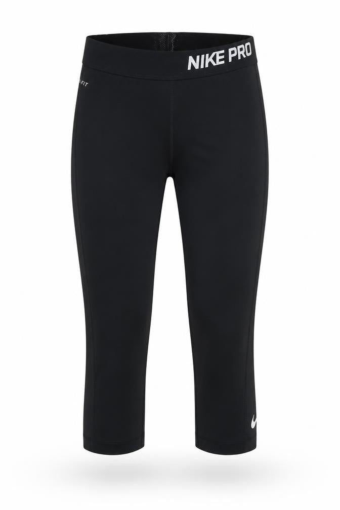 Womens UK Size XS Nike Athletic Fit Cropped Black Leggings