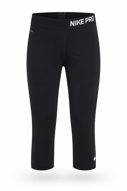 Womens UK Size XS Nike Athletic Fit Cropped Black Leggings