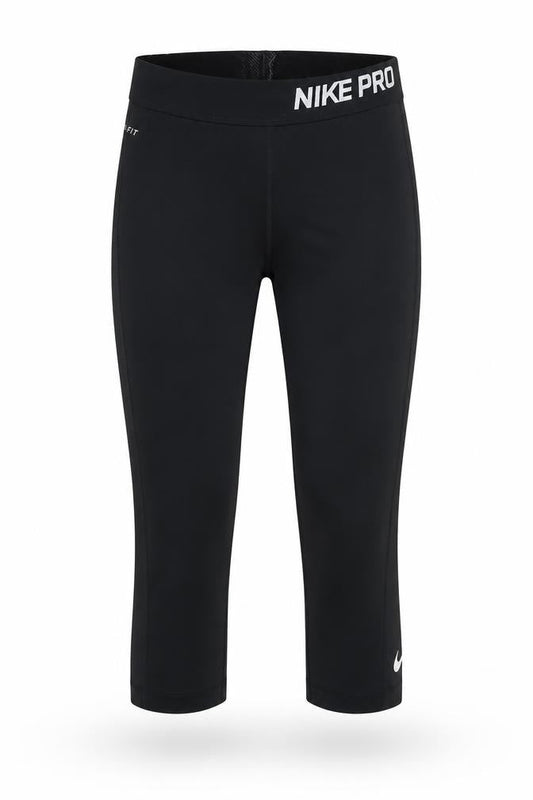 Womens UK Size XS Nike Athletic Fit Cropped Black Leggings