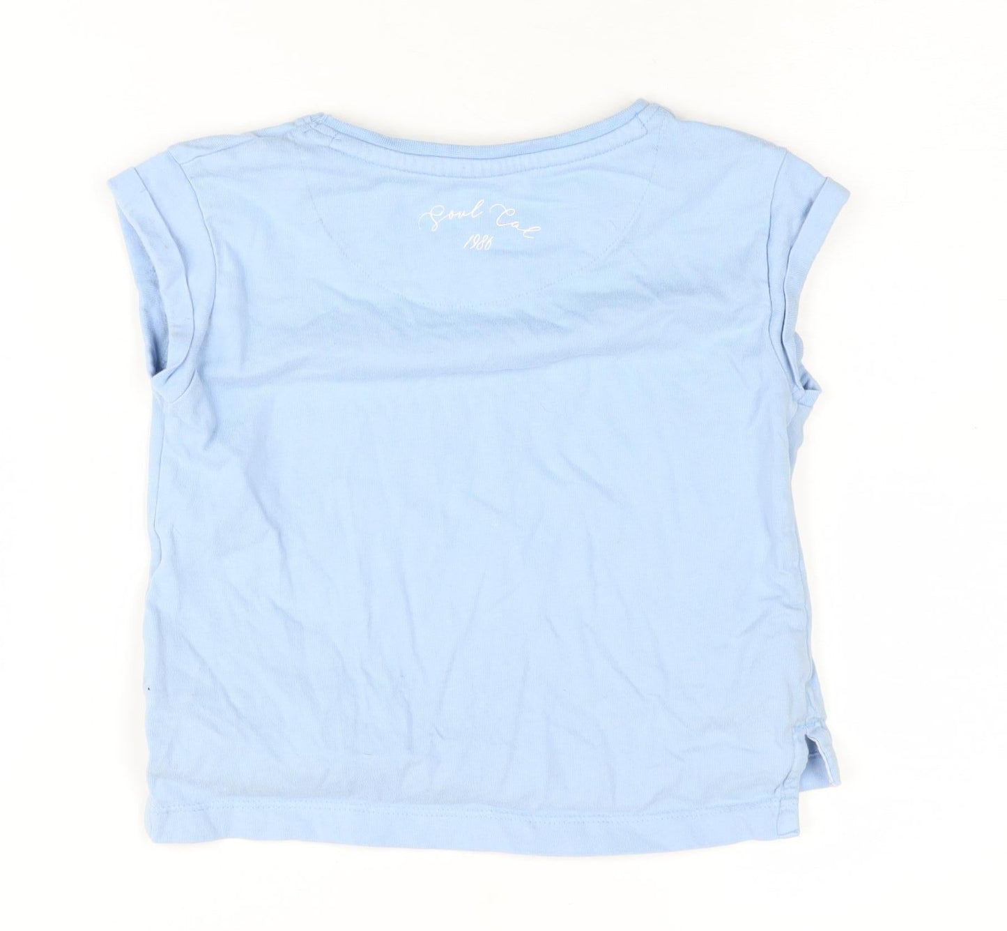 SoulCal & Co Girls Blue T-Shirt, Size 7, California Graphic Print