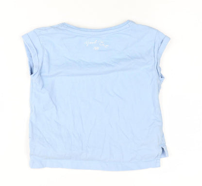 SoulCal & Co Girls Blue T-Shirt, Size 7, California Graphic Print