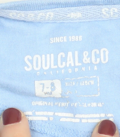 SoulCal & Co Girls Blue T-Shirt, Size 7, California Graphic Print