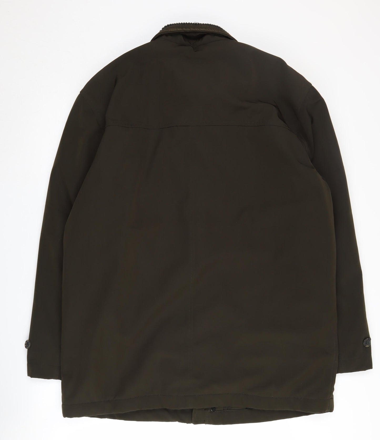Mens UK Size M Carabou Green Overcoat