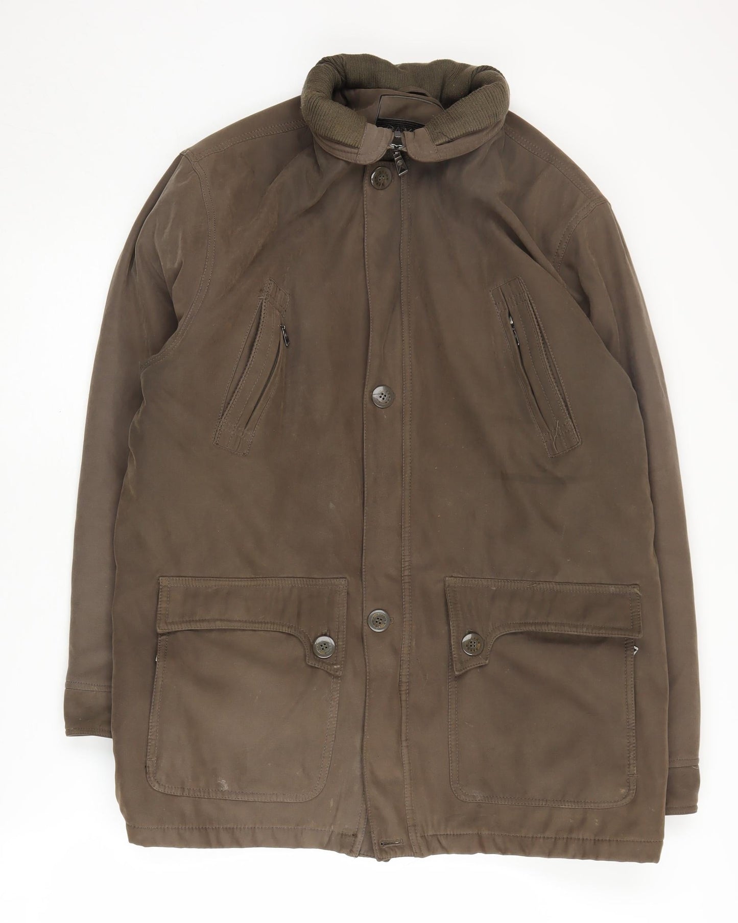 Mens UK Size M Saxon Brown Overcoat