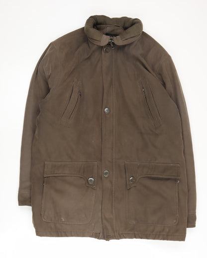 Mens UK Size M Saxon Brown Overcoat