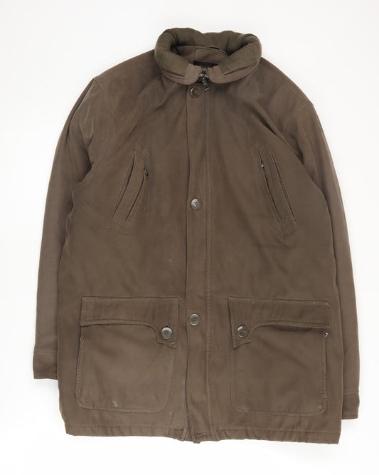 Mens UK Size M Saxon Brown Overcoat