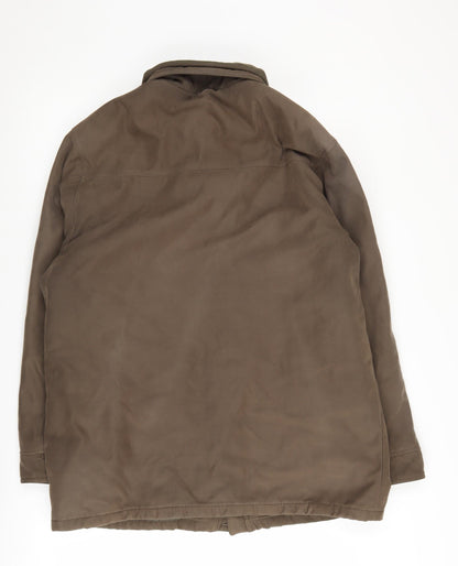 Mens UK Size M Saxon Brown Overcoat