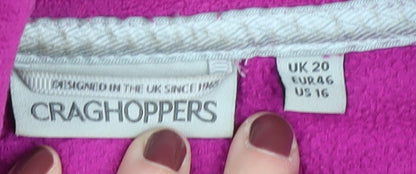 Craghoppers Women's Pink 1/2 Zip Fleece Sweatshirt Size 20