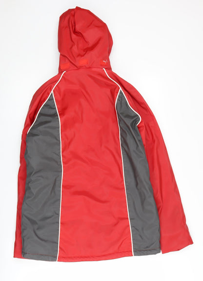 LA Gear Women's Red Hooded Rain Jacket Size 10