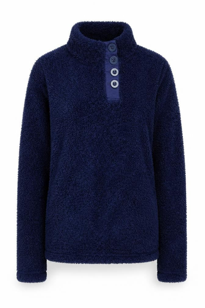 Womens UK Size 6 NEXT Blue Henley Sweatshirt