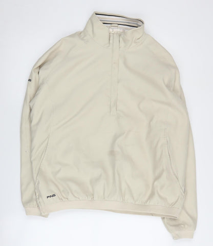 PING Women's Beige Windbreaker Jacket Size 14