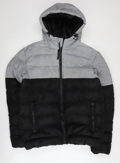 Mens UK Size S Soul Star Multicoloured Puffer Jacket