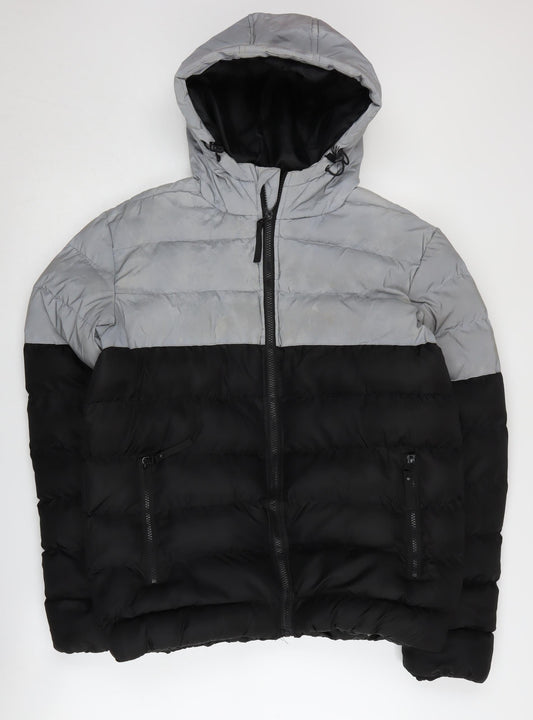 Mens UK Size S Soul Star Multicoloured Puffer Jacket