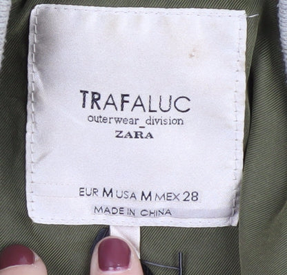 Womens UK Size 12 Zara Green Varsity Jacket