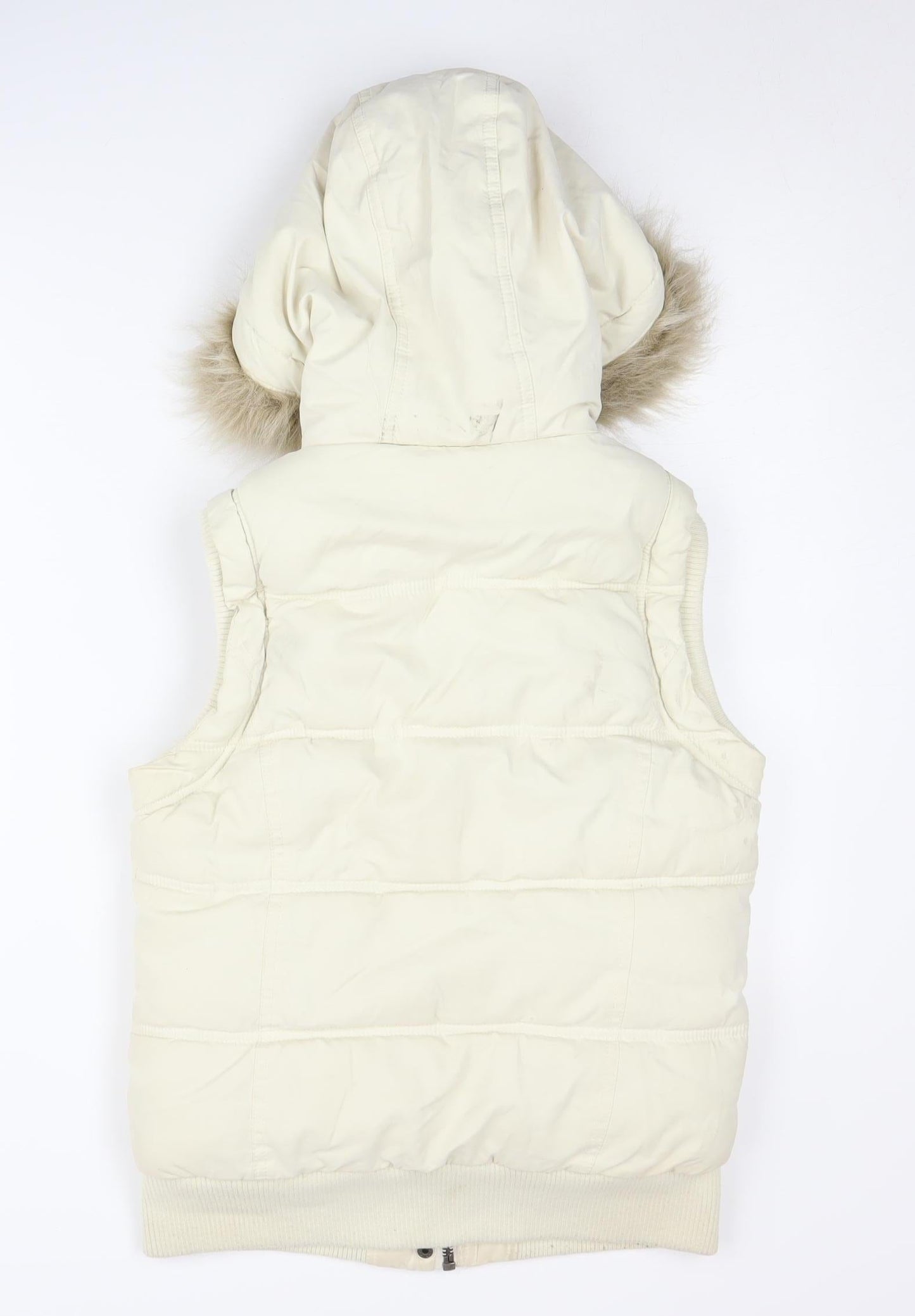 Womens UK Size 10 New Look Ivory Puffer Jacket
