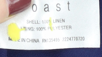 Coast Women's Blue Embroidered Sheath Dress Size 10