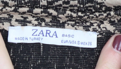 Zara Women's Beige Animal Print Shift Dress S