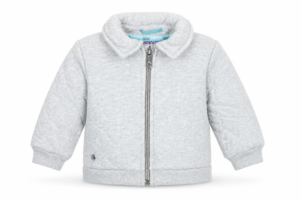 Front view of Ted Baker unisex grey basic jacket 3-6 months