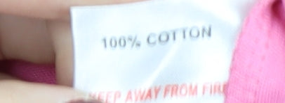 Isle Women's Pink Cotton T-Shirt, L, Crew Neck