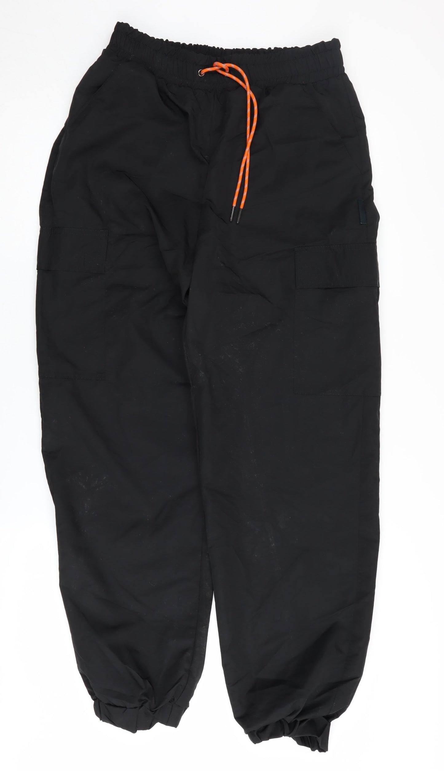 Mens UK Size S COLLUSION  Cargo Black Trousers