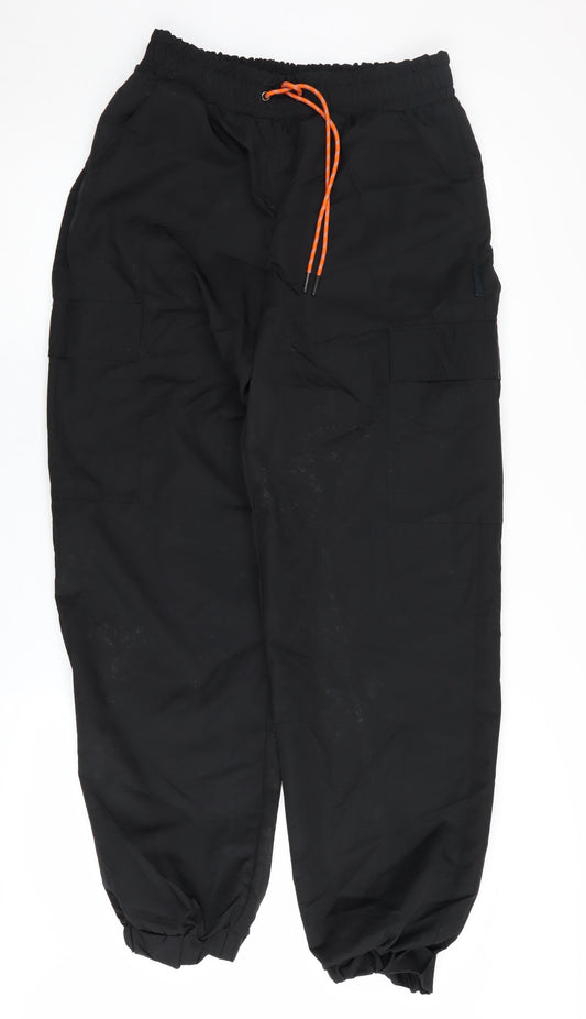 Mens UK Size S COLLUSION  Cargo Black Trousers