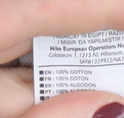 Nike Men's Beige Cotton T-Shirt S - NSW Logo Crew Neck