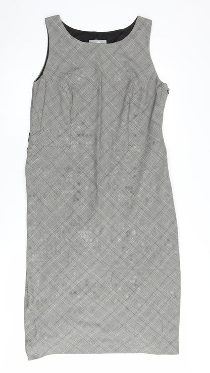 Wallis Grey Sheath Dress, Size 16, Business Style